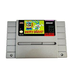 Super Nintendo SNES  - Tiny Toons: Buster Busts Loose - Loose - Tested/Works